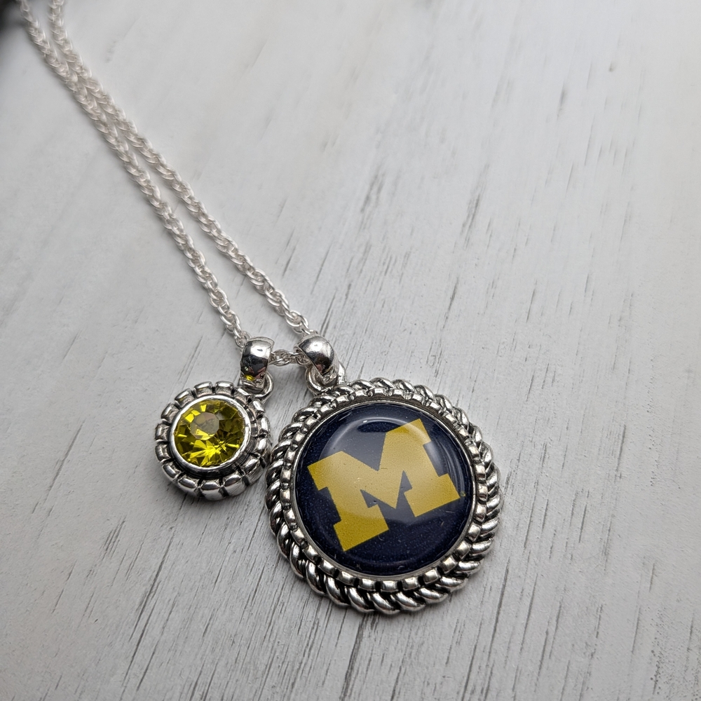 NCAA Michigan College Necklace